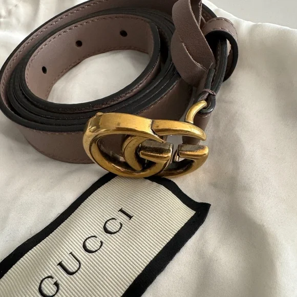 Authentic Leather Gucci Double G Belt Size 85 Gucci Black Pebbled Leather Double G Belt Size 85/34  main image 2